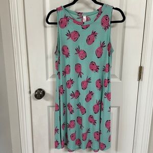 Teal pineapple dress